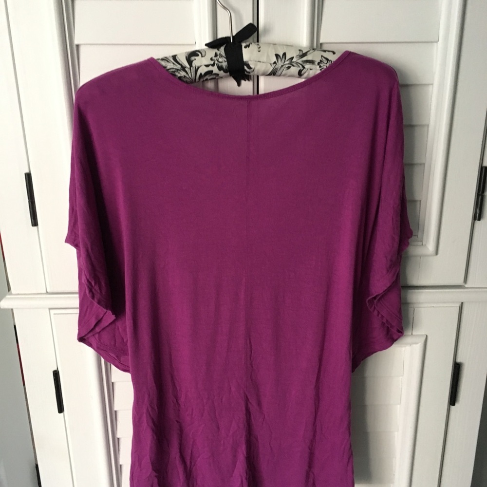 NYCo Fuchia batwing Top XS - Picture 2 of 4